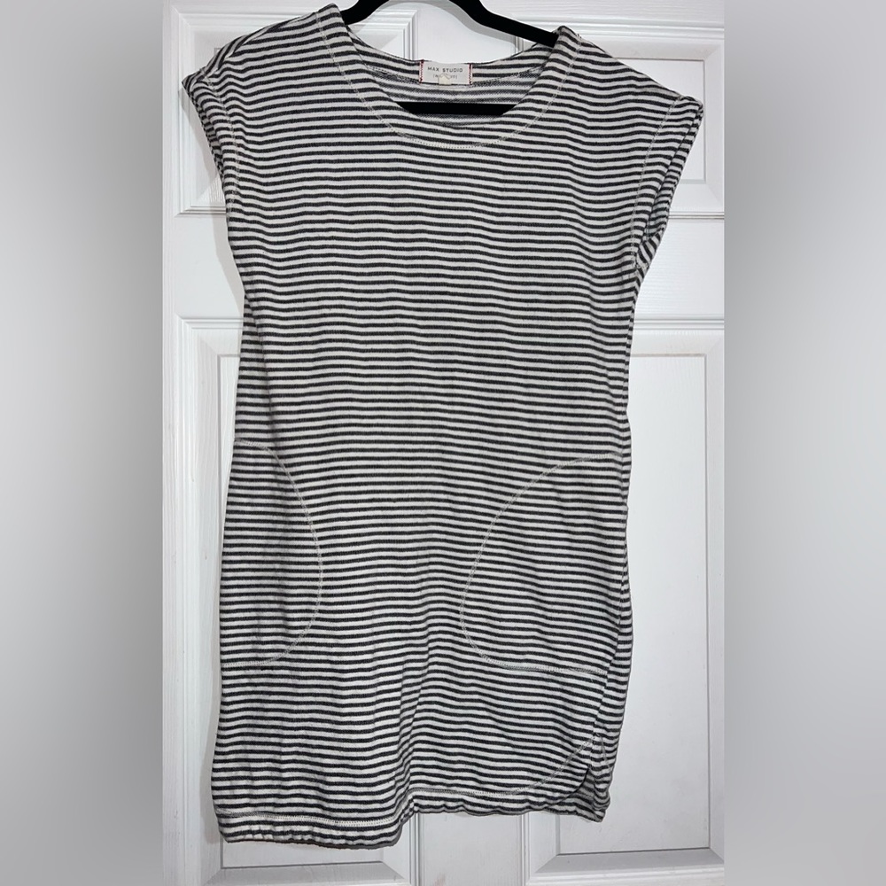 Max Studio Weekend Striped Dress with Pockets XS EUC